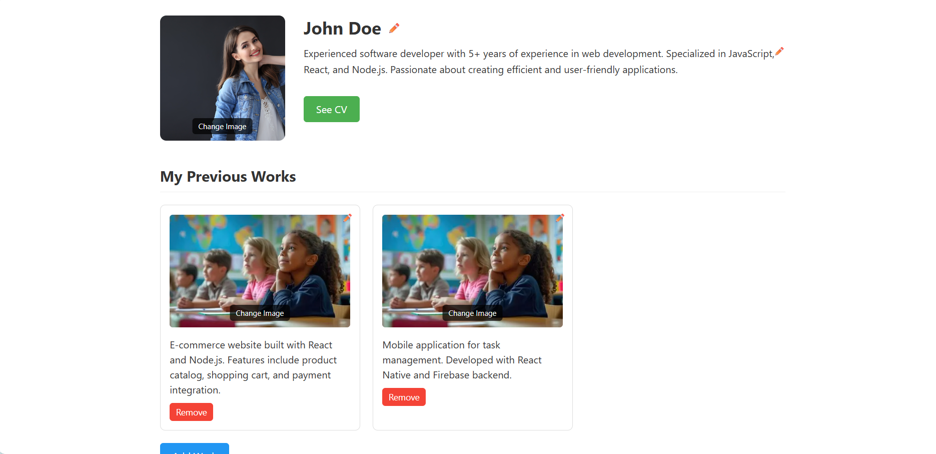 Job Portfolio Template