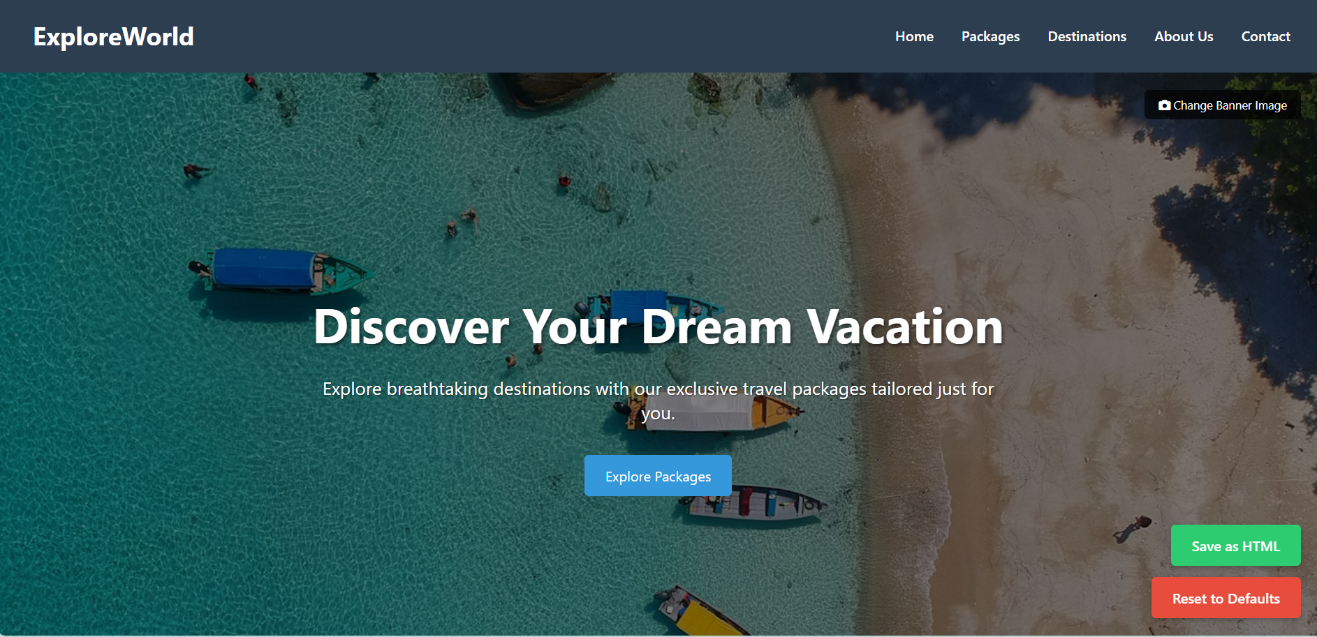 Tourism Template